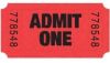 Admit One Single Roll Tickets - 2,000 Tickets per Roll